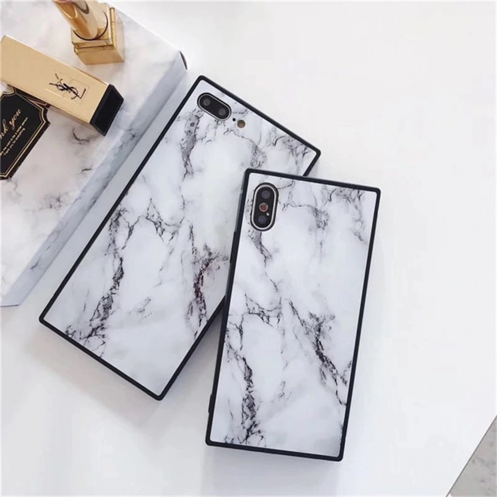 iPhone 7/8/Plus/X/XS Square Marble Case - Picture 3 of 6